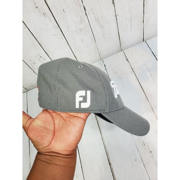 Titleist Pro V1 FJ Fitted Hat Cap Mens M/L Gray Golf Outdoors Nice Mesh - Picture 4 of 13